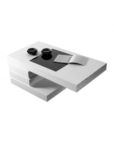 Mesa de centro moderna elevable lacado blanco 194-162 