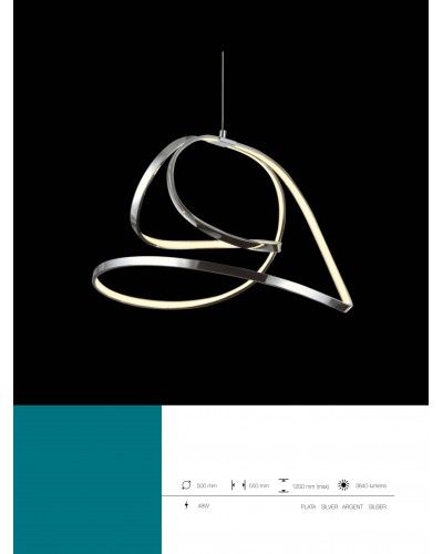 Lámpara LED de techo para salón metálica moderna 1099-62 