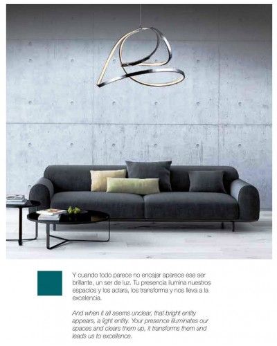 Lámpara LED de techo para salón metálica moderna 1099-62 