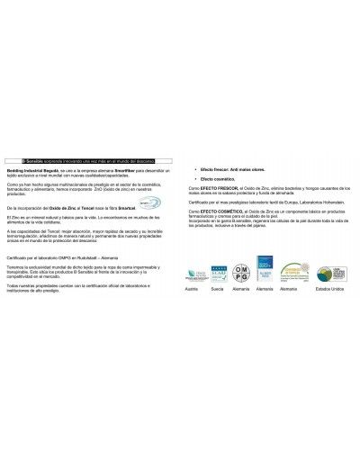 Funda almohada SMARTCEL TENCEL impermeable transpirable 1213-01 Blanco 
