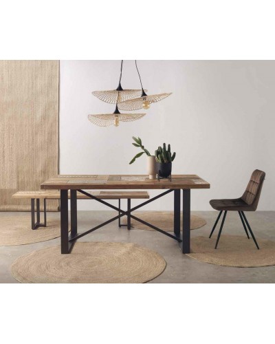 Banco mesa comedor vintage colonial madera 1350-10012 