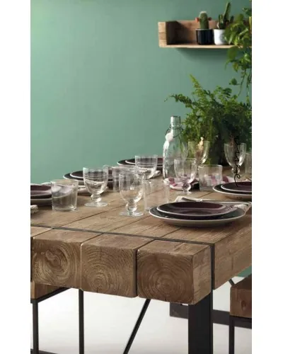 Banco mesa comedor vintage colonial madera 1350-8009 