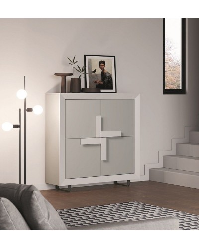 Aparador moderno diseño 194-2027 Blanco-Gris