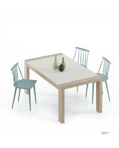 Mesa de comedor moderna 1 extensible 301-KU1 