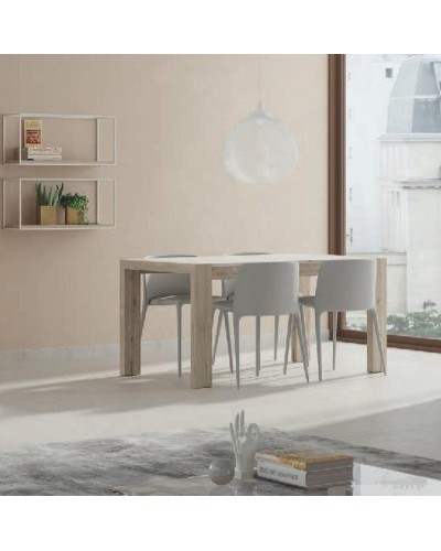 Mesa de comedor moderna 2 extensibles 301-K02 