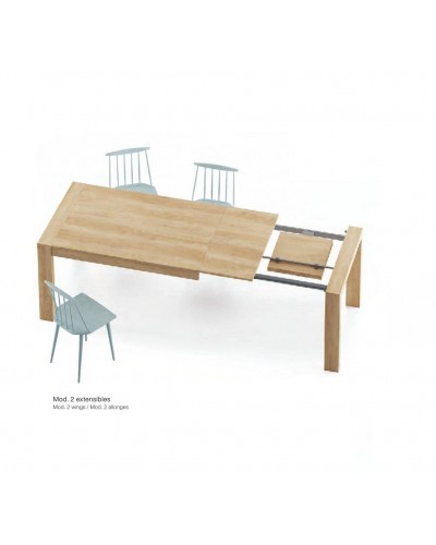 Mesa de comedor moderna 2 extensibles 301-K02 