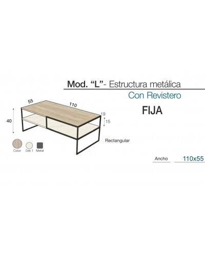 Mesa centro moderna diseño 301-kL1 
