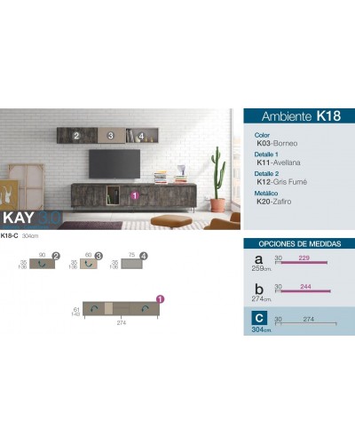 Mueble comedor moderno diseño 301-K18 