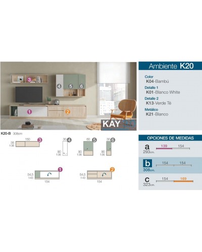 Mueble comedor moderno diseño 301-K20 
