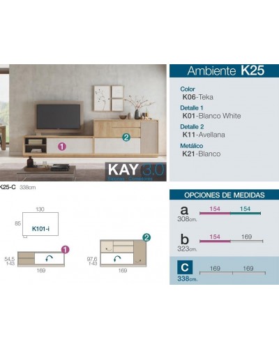 Mueble comedor moderno diseño 301-K25 