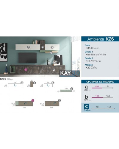 Mueble comedor moderno diseño 301-K26 