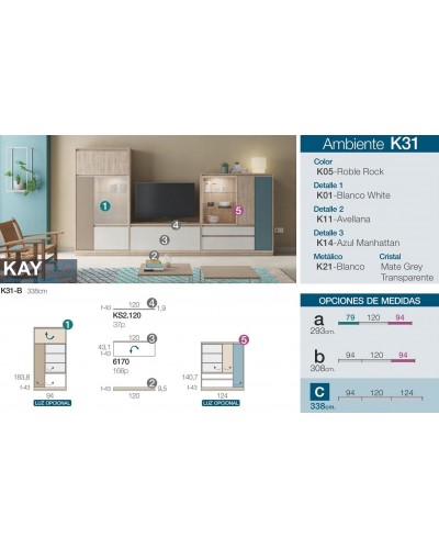 Mueble comedor moderno diseño 301-K31 
