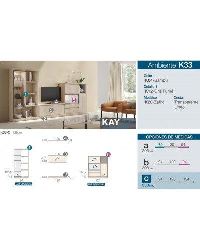 Mueble comedor moderno diseño 301-K33 