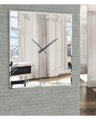 evaluar Cadera Línea de metal Reloj pared cuadrado con luz led diseño 1362-02 | Mobles Sedavi