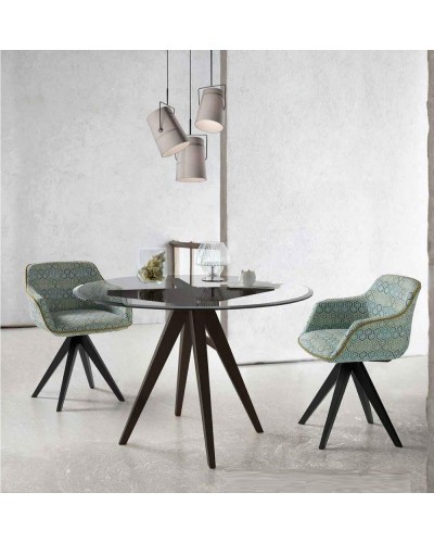 Mesa comedor redonda moderna diseño actual 675-07