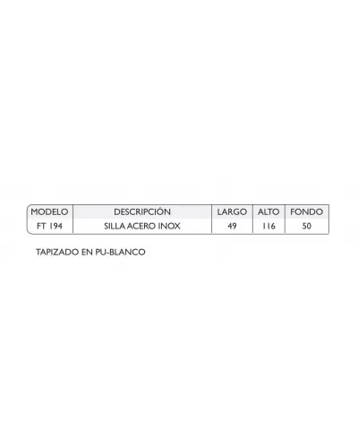 Silla comedor moderna metálica diseño 1362-FT194 