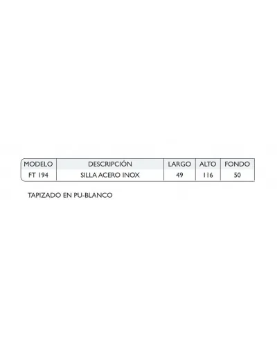 Silla comedor moderna metálica diseño 1362-FT194 