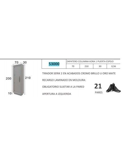 Mueble zapatero moderno lacado alta calidad 397-UN37 