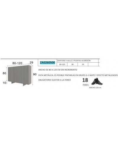 Mueble zapatero moderno lacado alta calidad 397-UN51
