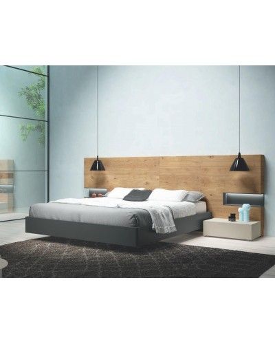 Dormitorio matrimonio moderno lacado o madera 565-NO04 