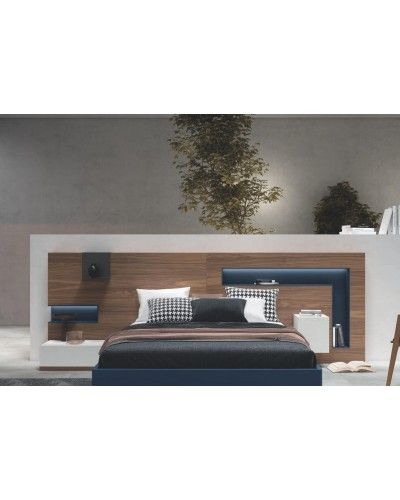 Dormitorio matrimonio moderno lacado o madera 565-NO05 