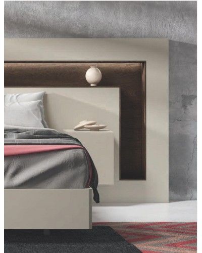 Dormitorio matrimonio moderno lacado o madera 565-NO05 