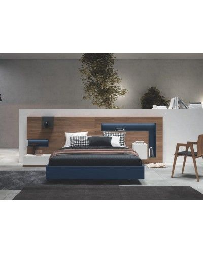 Dormitorio matrimonio moderno lacado o madera 565-NO05 