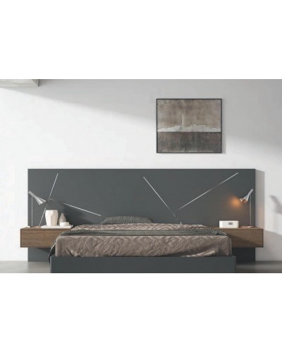 Dormitorio matrimonio moderno lacado o madera 565-NO16 