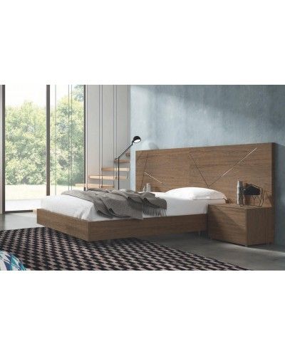 Dormitorio matrimonio moderno lacado o madera 565-NO19 
