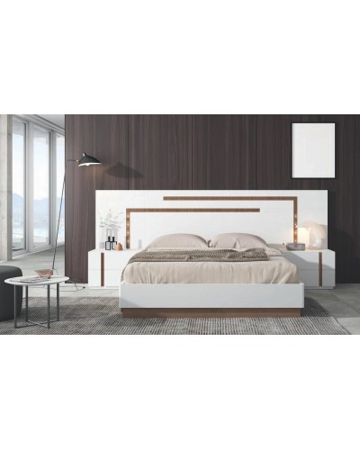 Dormitorio matrimonio moderno lacado o madera 565-NO21 