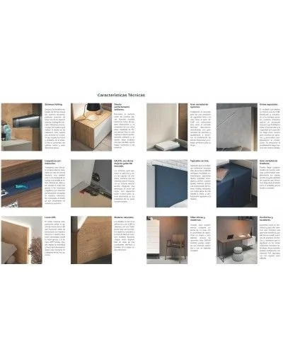 Dormitorio matrimonio moderno lacado o madera 565-NO41 