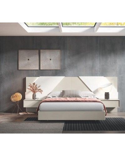 Dormitorio matrimonio moderno lacado o madera 565-NO46 