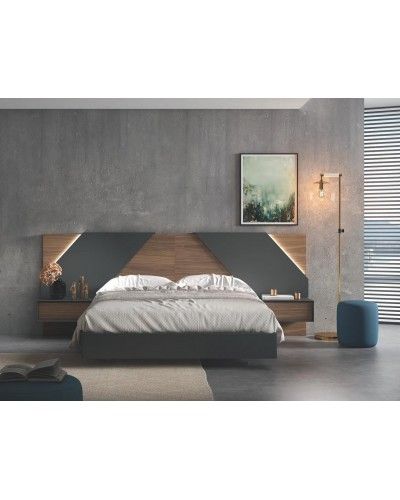 Dormitorio matrimonio moderno lacado o madera 565-NO47 