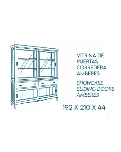 Vitrina vintage colonial madera 1083-AC012