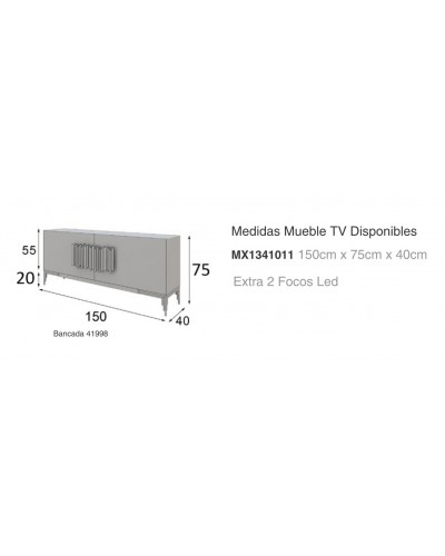 Mueble TV moderno diseño lacado alta calidad 397-MXTV13