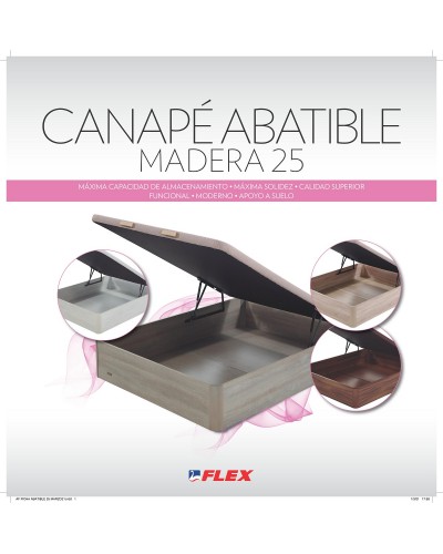 Canapé abatible madera FLEX 25 Blanco - Tapa 3D