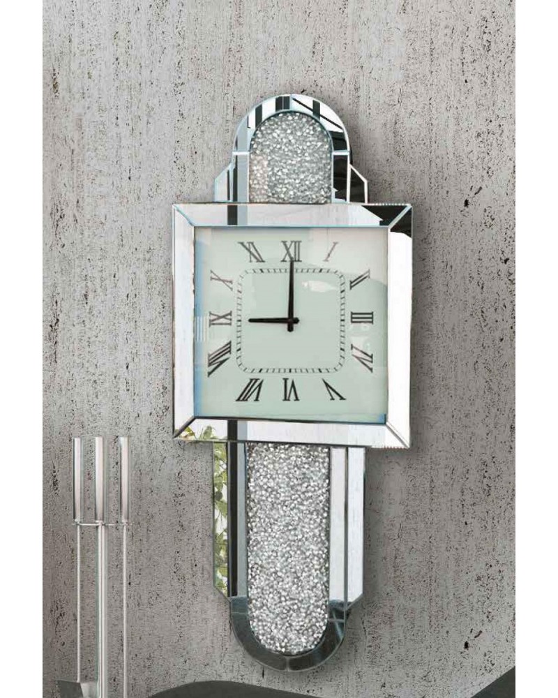 Reloj espejo pendulo cuadrado pared diseño 1362-NT-093