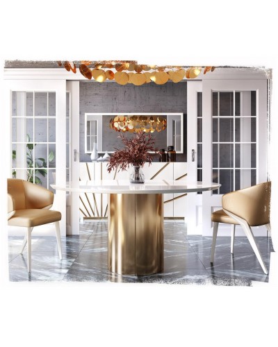 Mesa de comedor moderna lacado 397-GD04B