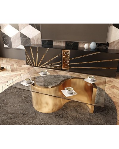 Mesa de centro moderna lacado y cristal 397-GD13