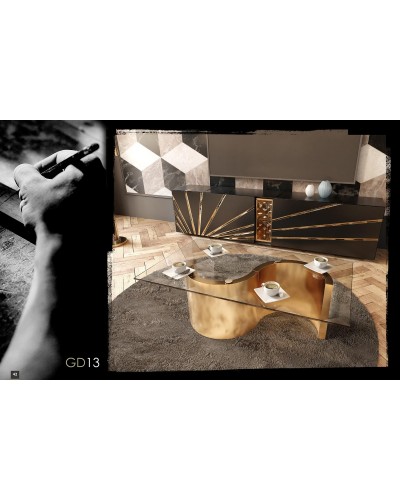 Mesa de centro moderna lacado y cristal 397-GD13