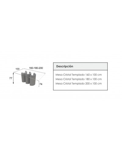 Mesa de comedor moderna lacado y cristal 397-GD05
