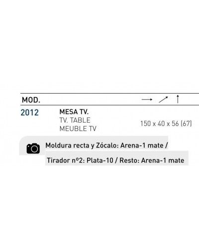 Mesa TV moderna lacado 194-2012 Blanco 