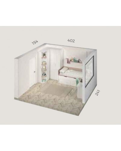 Dormitorio juvenil infantil moderno 69-FOR019