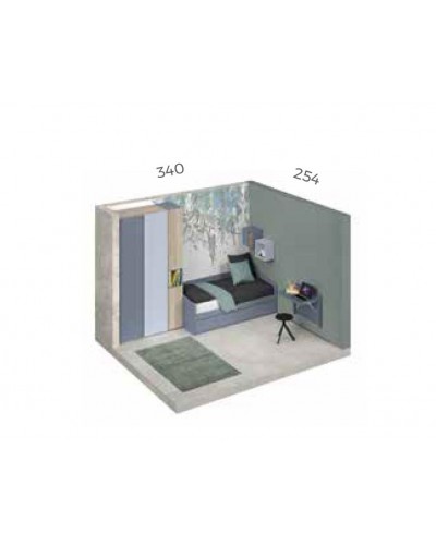 Dormitorio juvenil infantil moderno 69-FOR101