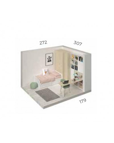 Dormitorio juvenil infantil moderno 69-FOR106