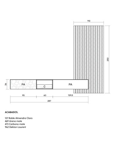 Mueble comedor moderno CS04 - Costera