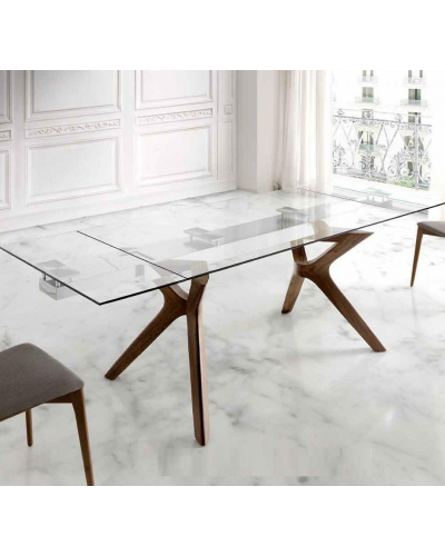 Mesa de comedor moderna Lin Cristal - Nacher