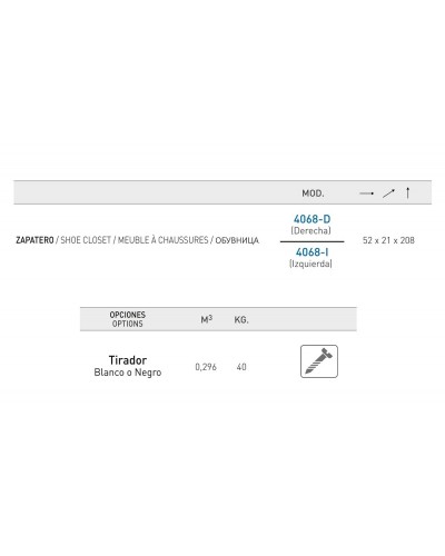 Zapatero moderno diseño K4068 - Disemobel