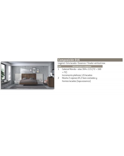 Dormitorio matrimonio moderno CO016 - Glicerio Chaves