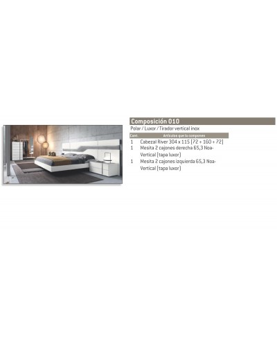 Dormitorio matrimonio moderno CO010 - Glicerio Chaves